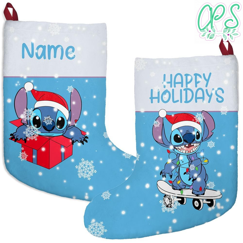 Stitch Custom Name Christmas Stockings