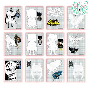 Batman Coloring Pages Customizable Template Instant Download