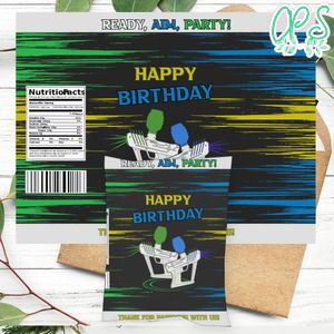 Gel blaster Birthday Chip Bag Customizable Template Instant Download