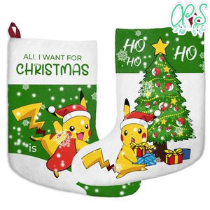 Pikachu Custom Name Christmas Stockings