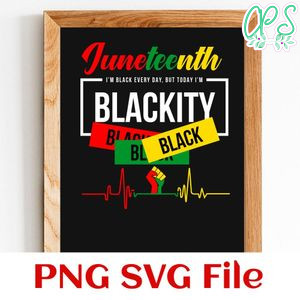 Juneteenth Blackity SVG PNG design template