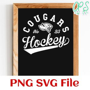 Cougars Hockey Team SVG Customizable