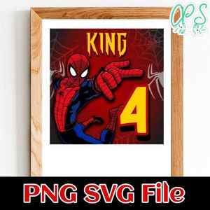 Spider man Birthday 4 Customer Request SVG file template