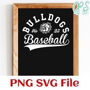 Bulldogs Baseball Team SVG Customizable