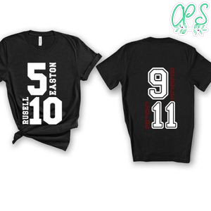 Sport custom name and number PNG design template
