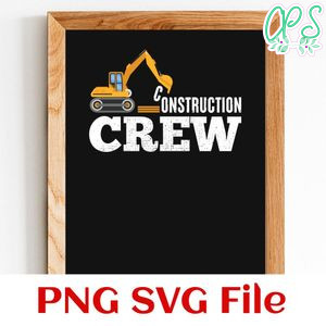 Construction crew PNG design template