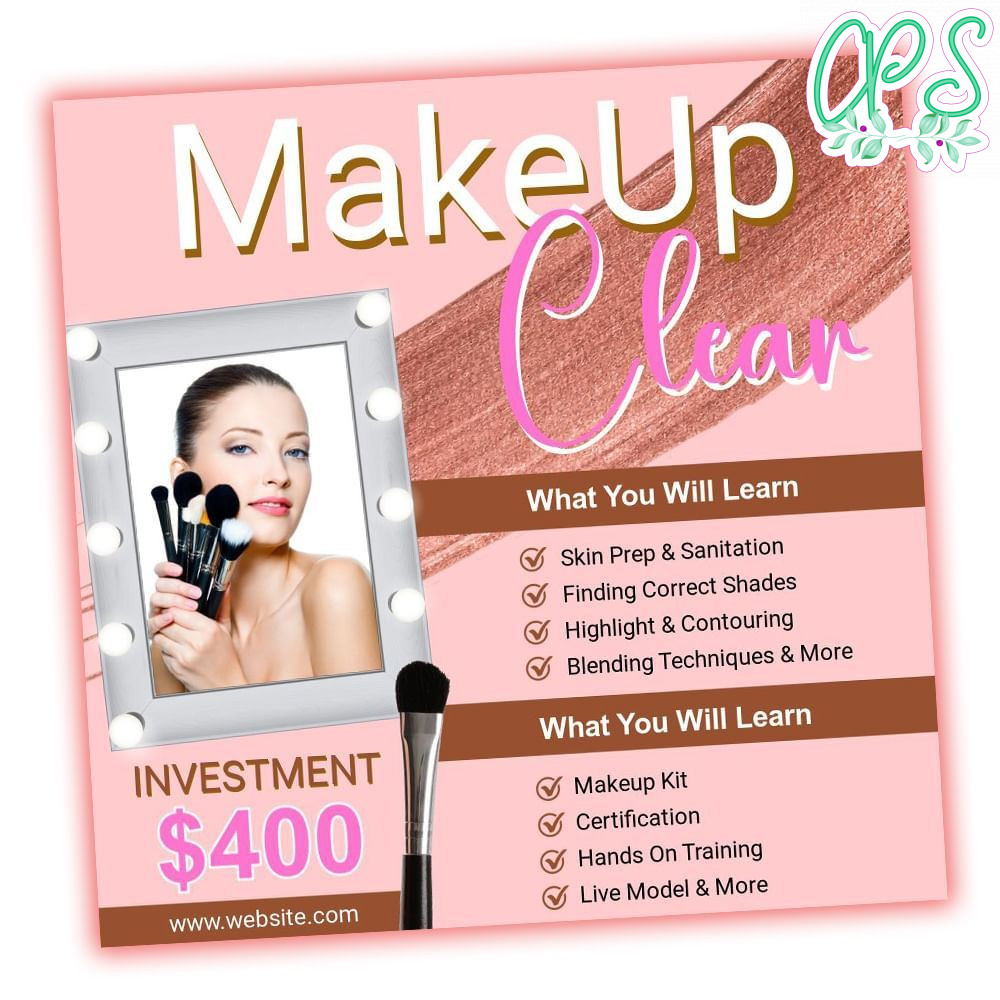Make Up Class Flyer Template Customizable Instant Download