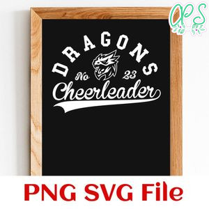 Dragons Cheerleader Team SVG Customizable