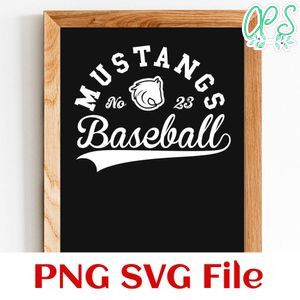 Mustangs Baseball Team SVG Customizable