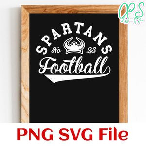 Spartans Football Team SVG Customizable