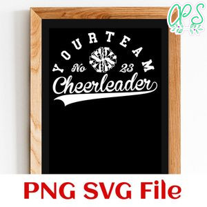 Cheerleader Team Template SVG Customizable