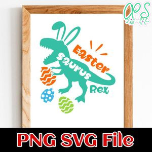 Easter Bunny Saurus SVG PNG Customizable Instant Download