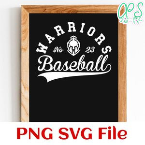 Warriors Baseball Team SVG Customizable