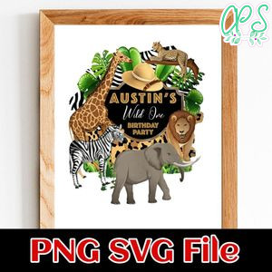 Safari birthday Customer Request PNG file template