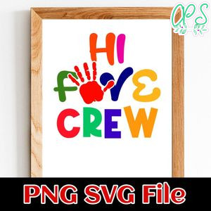 High five crew SVG PNG Customizable Instant Download