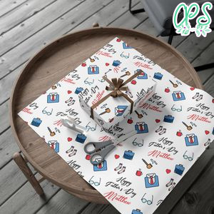 Happy Father's Day Custom Name Gift Wrap Paper
