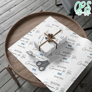 Personalised Groom to Be Gift Wrap Customizable