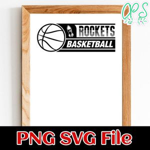 Rockets Basketball SVG design template