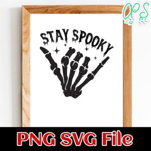 Stay Spooky Halloween Skeleton PNG design template