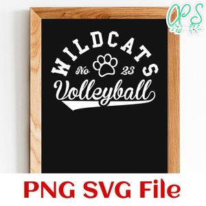 Wildcats Volleyball Team SVG Customizable