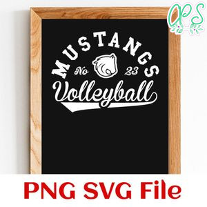 Mustangs Volleyball Team SVG Customizable