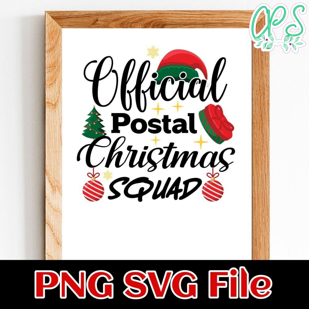 Official Postal Christmas Squad Customer Request PNG file template