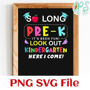 So long pre-k PNG SVG design template
