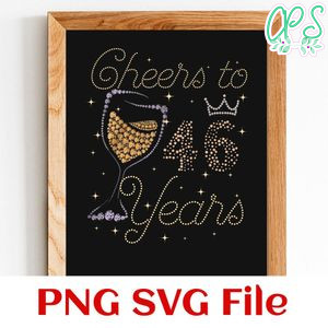 Cheers to 43 years PNG design template