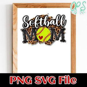 Softball mom PNG design template