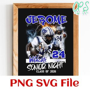Class of 2026 personally football Customer Request PNG file template