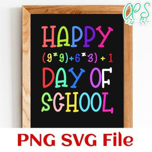 Happy Day Of School PNG SVG file template