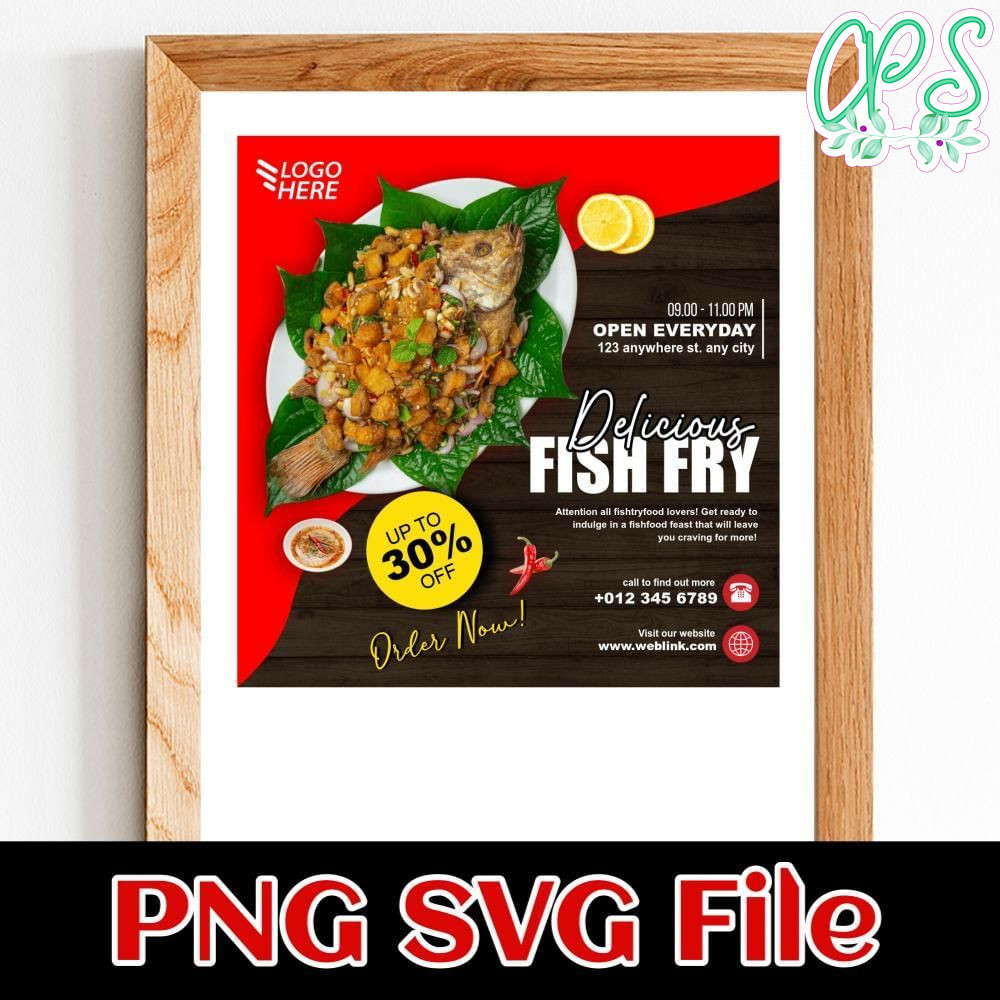 Fish Friday Flyer Template Customizable Instant Download