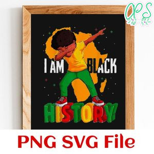 I Am Black History Black History Month PNG file template