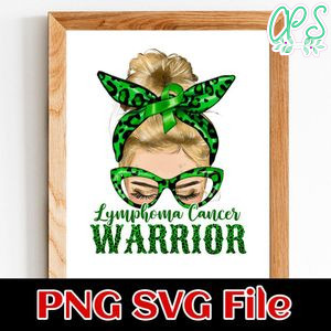 Lymphoma Cancer Warrior SVG PNG Customizable Instant Download