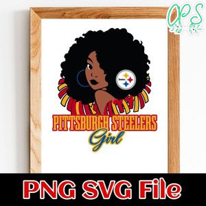Pittsburgh Steelers girl PNG SVG file template