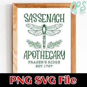 Sassenach Est 1767 Apothecary SVG PNG Customizable Instant Download