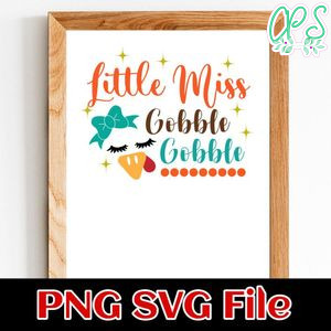 Little miss gobble gobble PNG file template
