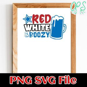 Red White And Boozy SVG PNG design template
