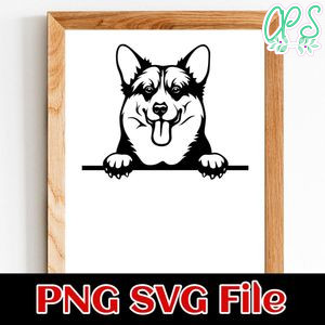 Pembroke Welsh Corgi PNG SVG file template