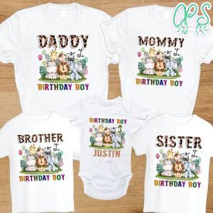 Birthday animal Family Party PNG Customizable Instant Download