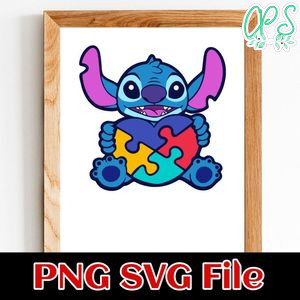 Autism Awareness Disney Stitch SVG PNG Customizable Instant Download