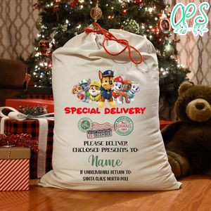Paw Patrol Santa Sack PNG SVG file template