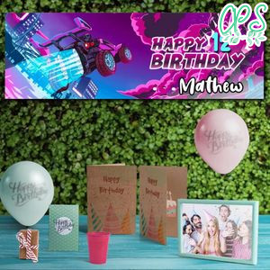 Rocket League Birthday Banner Customizable Template Instant Download