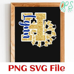 Cheerleader H letter PNG design template