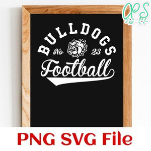 Bulldogs Football Team SVG Customizable