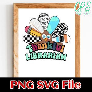 Thankful Librarian PNG file template