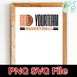 Basketball Team Sign SVG design template
