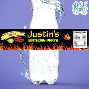 Takis Birthday Bottle Label Customizable template instant download