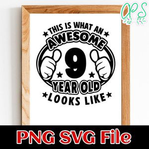 Awesome birthday looks like PNG SVG design template
