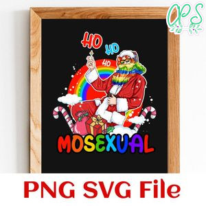 Ho Ho Ho Mosexual Gay Santa PNG SVG file template